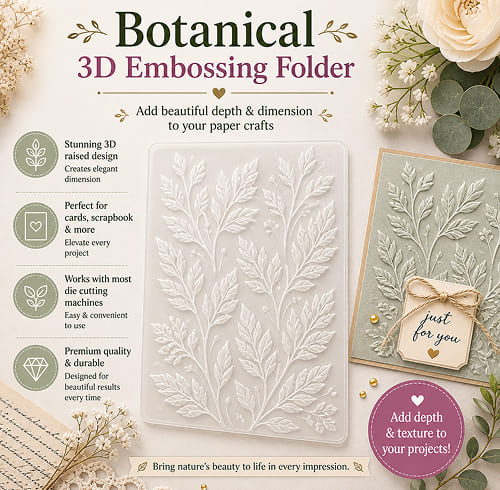 Botanical 3D Embossing Folder