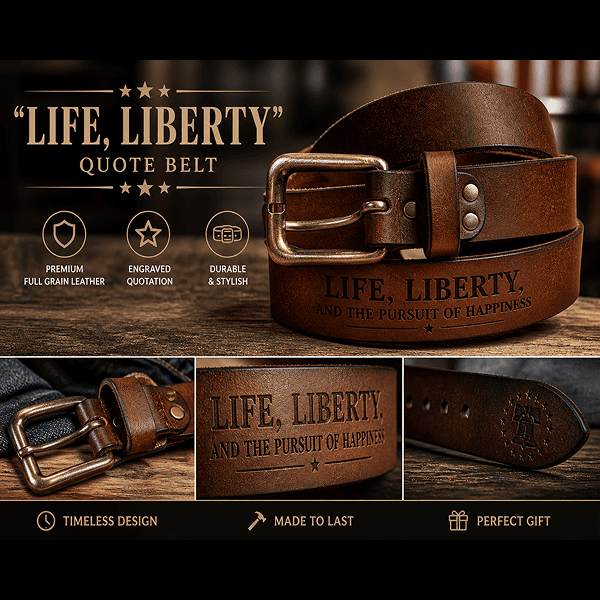 Life Liberty Quote Belt